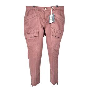 Democracy Ab solution High Rise Cargo Pants 18W Mauve Stretch Slimming Design